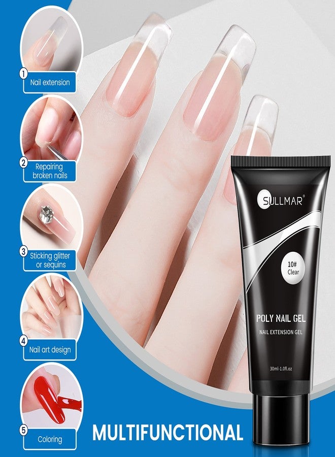 Sullmar 30ml Clear Poly Nail Gel Extension Builder Gel for Poly Gel Nail Art, DIY Salon at Home 1fl.oz - Image 5